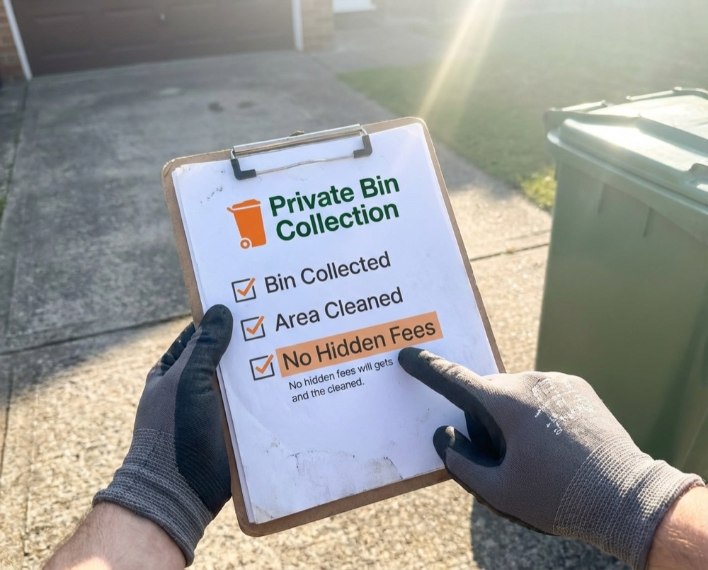 Transparent, honest private bin collection service in Bognor Regis